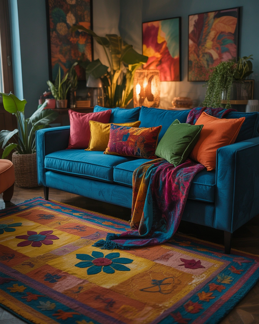 Bring Energy Into The Room With Colorful Textiles And Fabrics