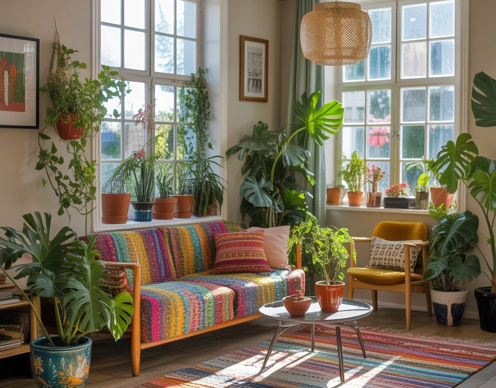 Bring Nature Indoors With Colourful Plants and Greenery