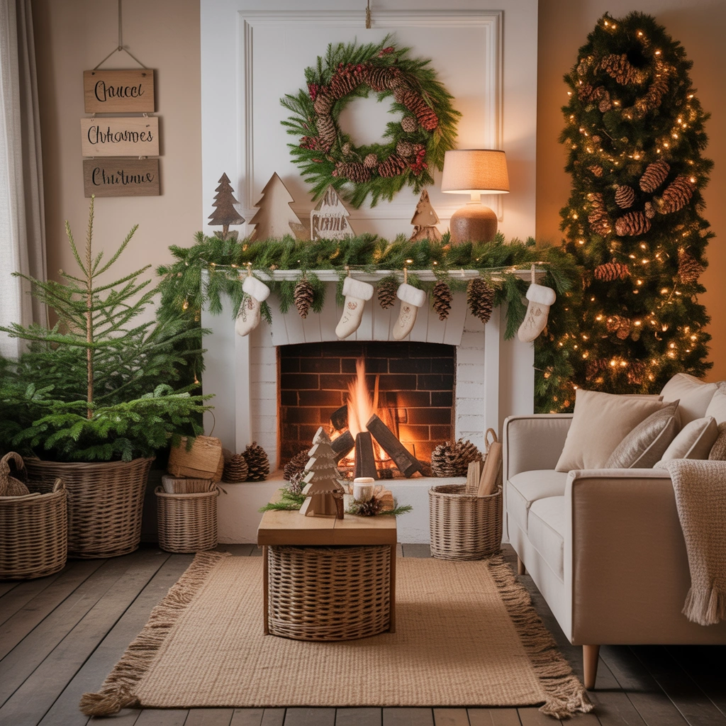 Bring Nature Indoors With Rustic Christmas Decorations