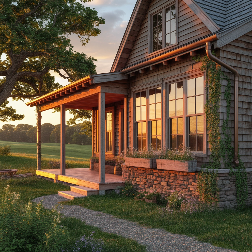 Brown Farmhouse Exterior Paint Color for a Rustic and Traditional Country Home Feel