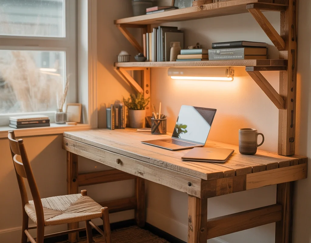 Budget Friendly DIY Home Office Desk Idea