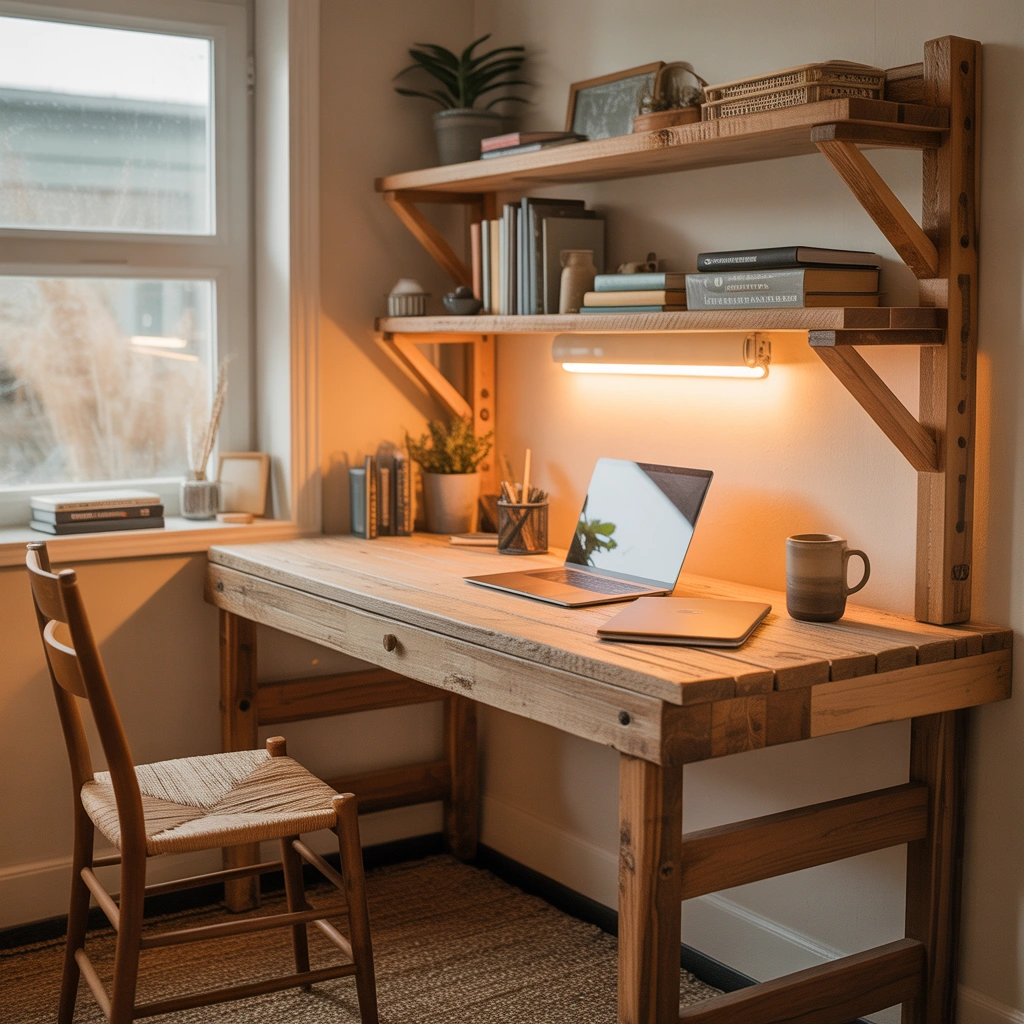 Budget Friendly DIY Home Office Desk Idea
