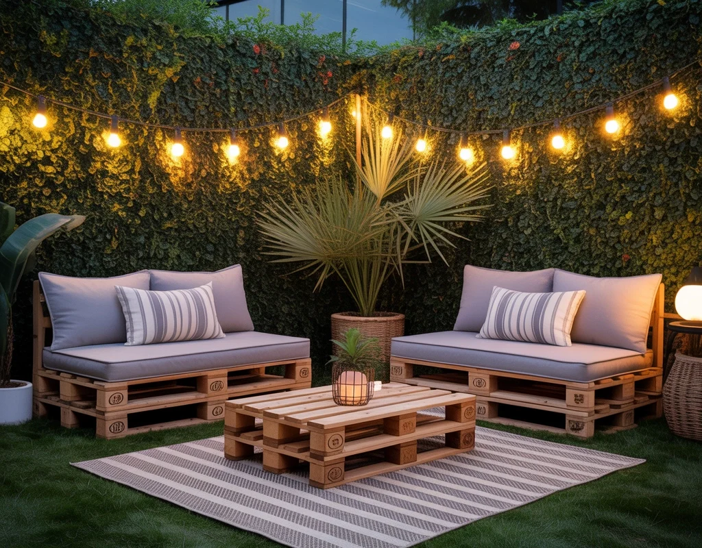 Build a DIY Pallet Garden Furniture Set