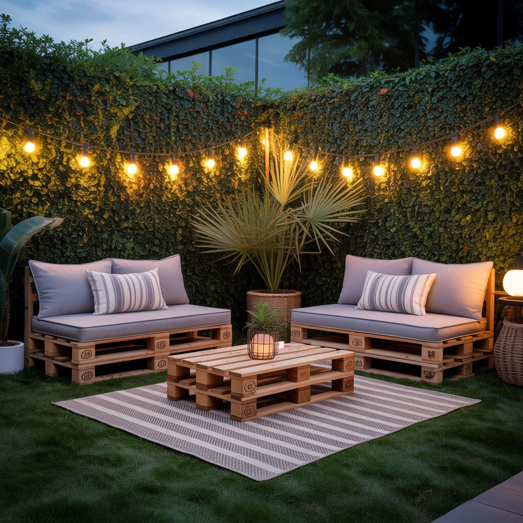 Build a DIY Pallet Garden Furniture Set