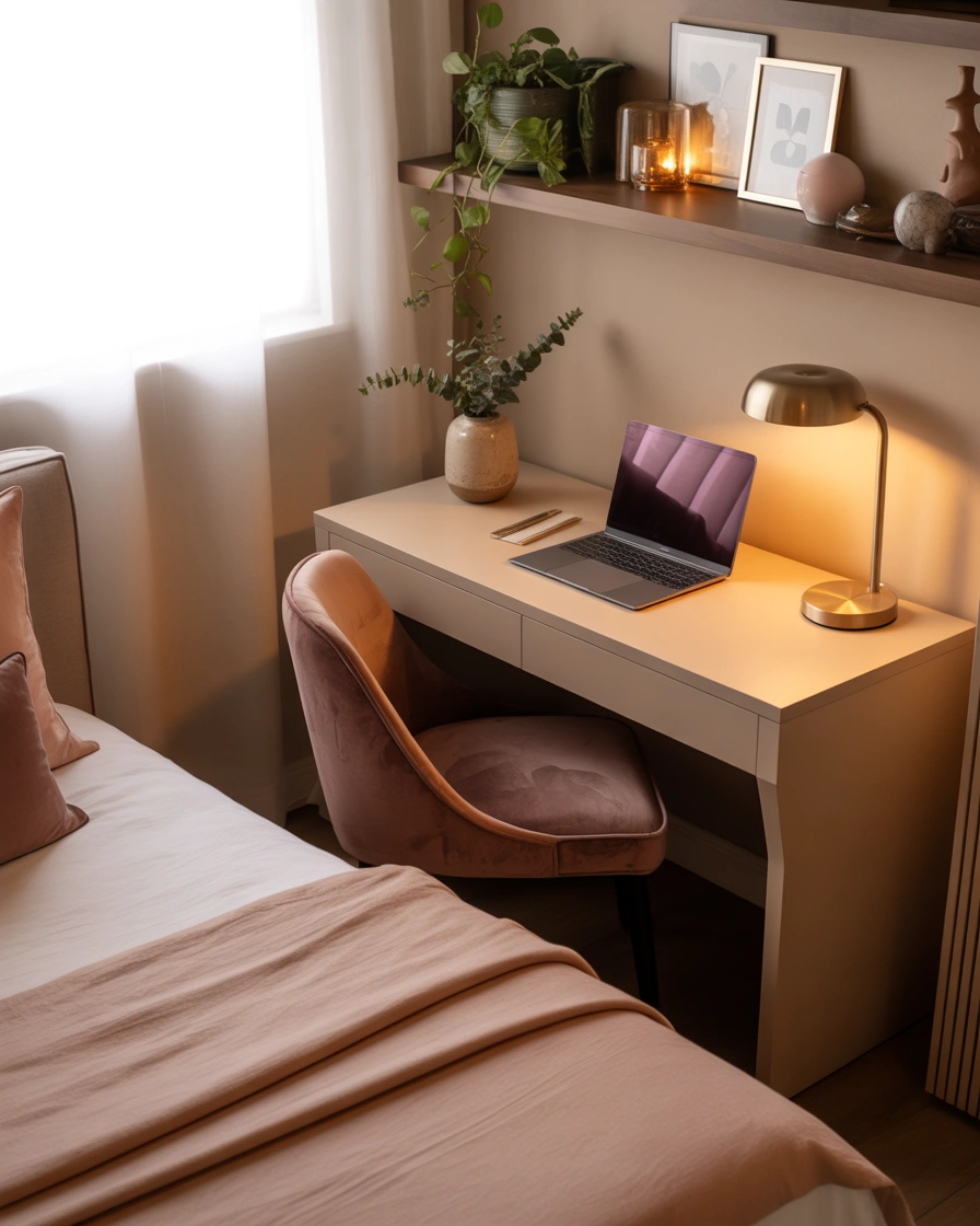 Build a Home Office Corner Inside Your Bedroom