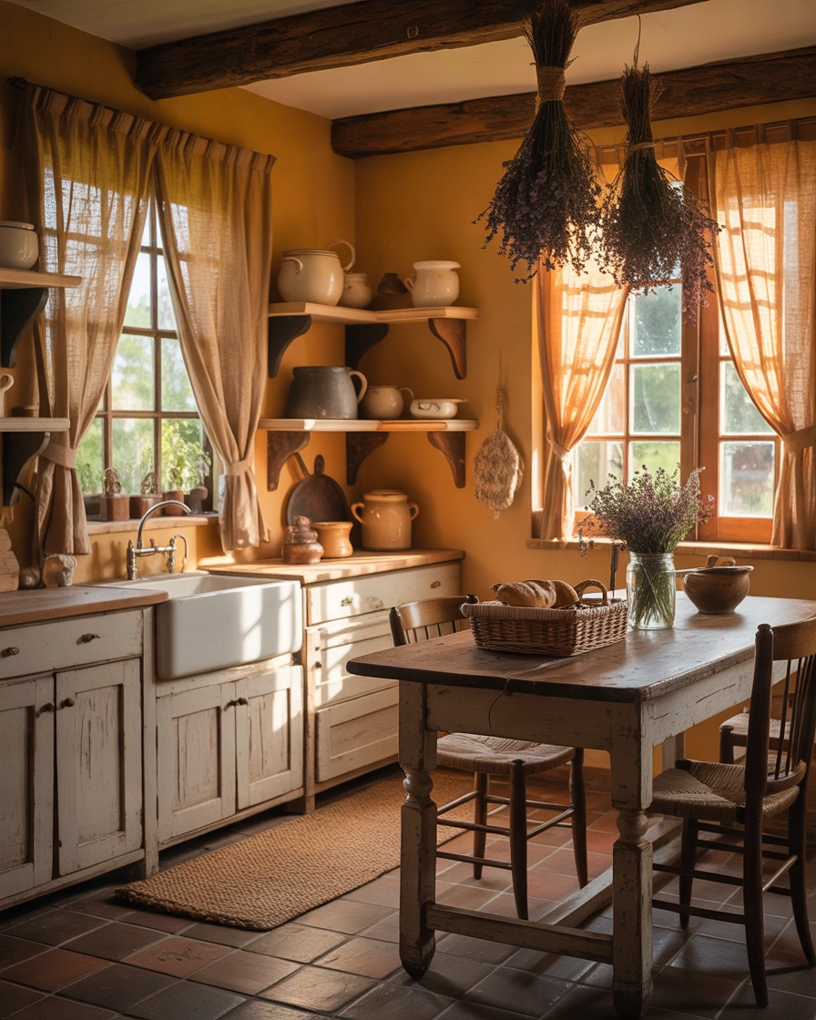 Burlap Curtains for a Rustic Farmhouse Touch