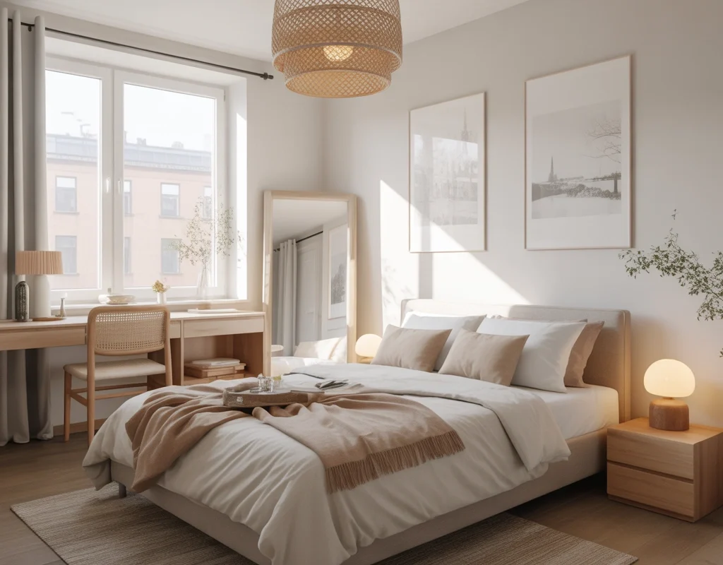 Choose Light Colors to Make the Bedroom Feel Larger