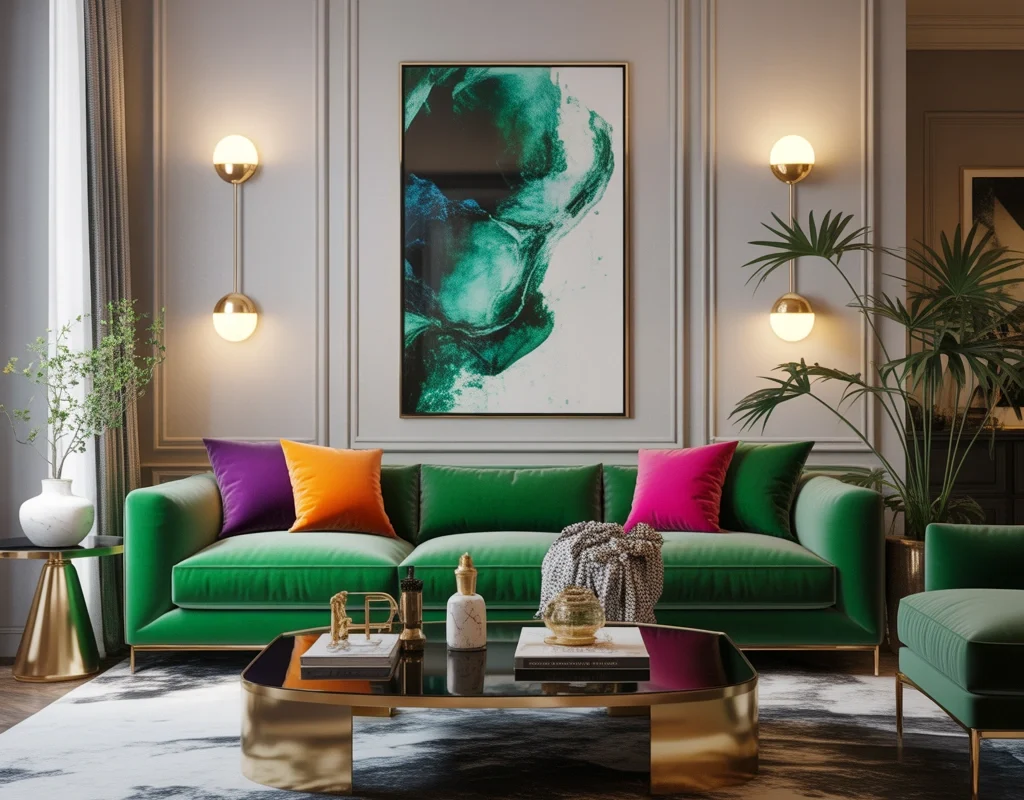 Choose a Colourful Sofa as the Main Focal Point