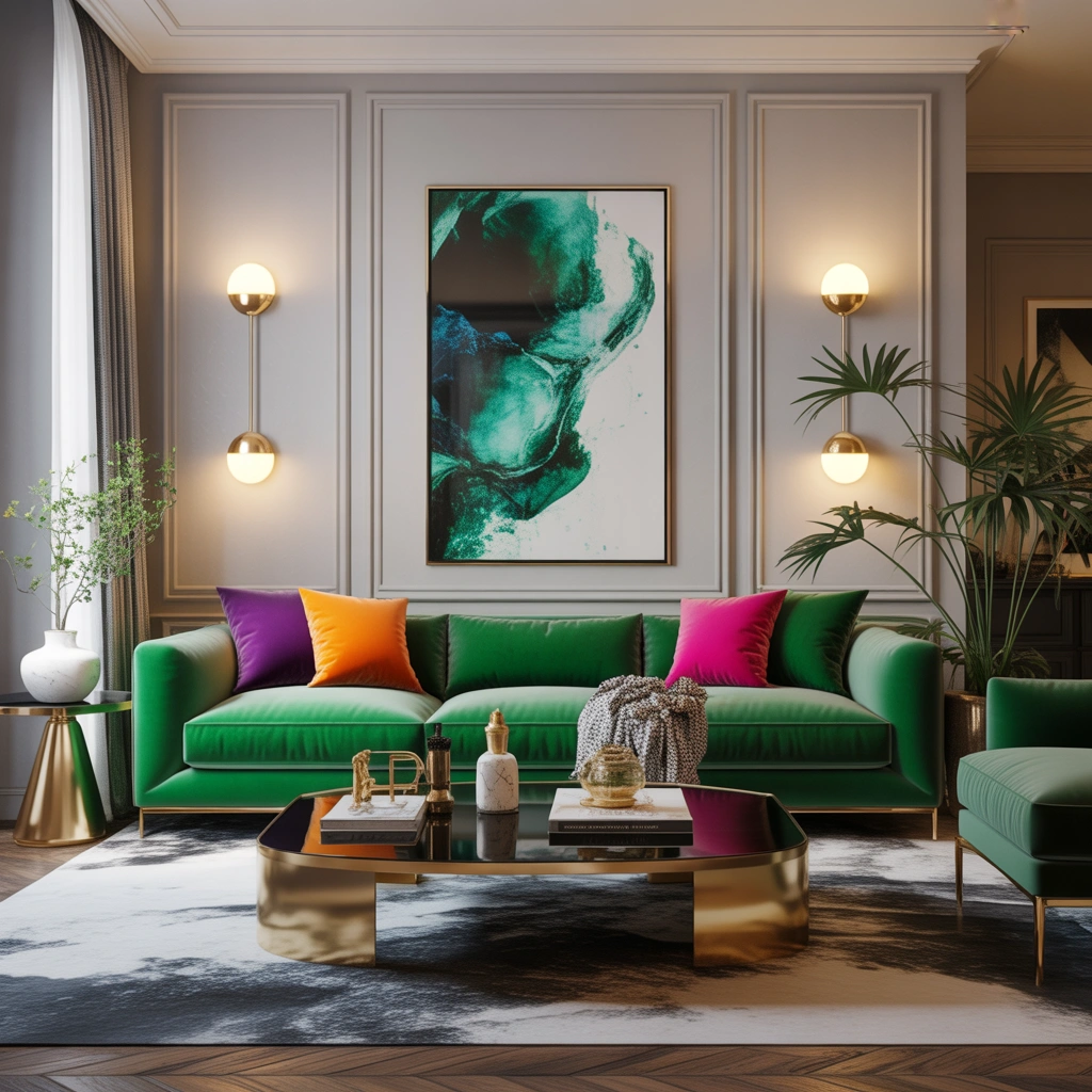 Choose a Colourful Sofa as the Main Focal Point