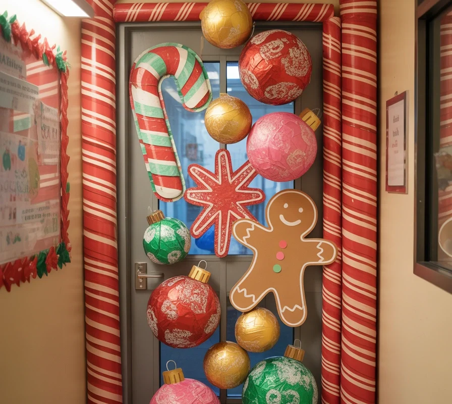Christmas Candy Cane Classroom Door Decoration