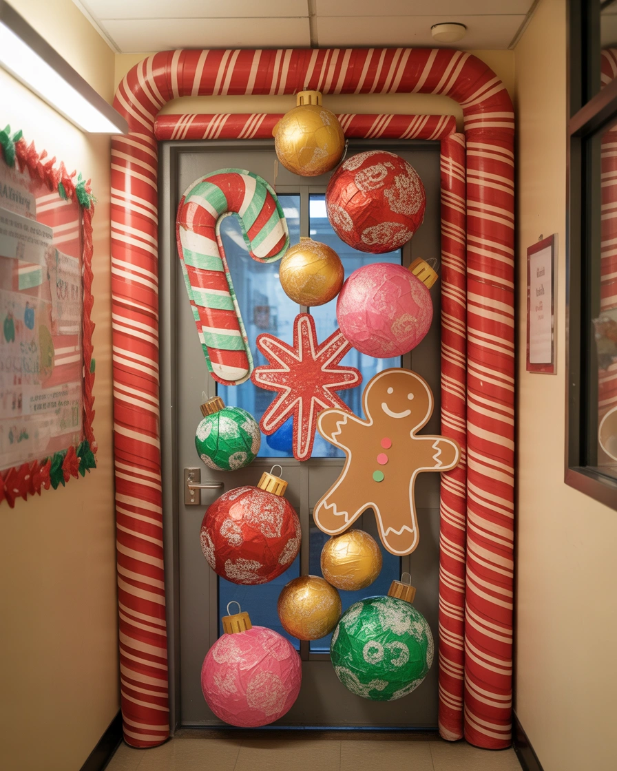Christmas Candy Cane Classroom Door Decoration