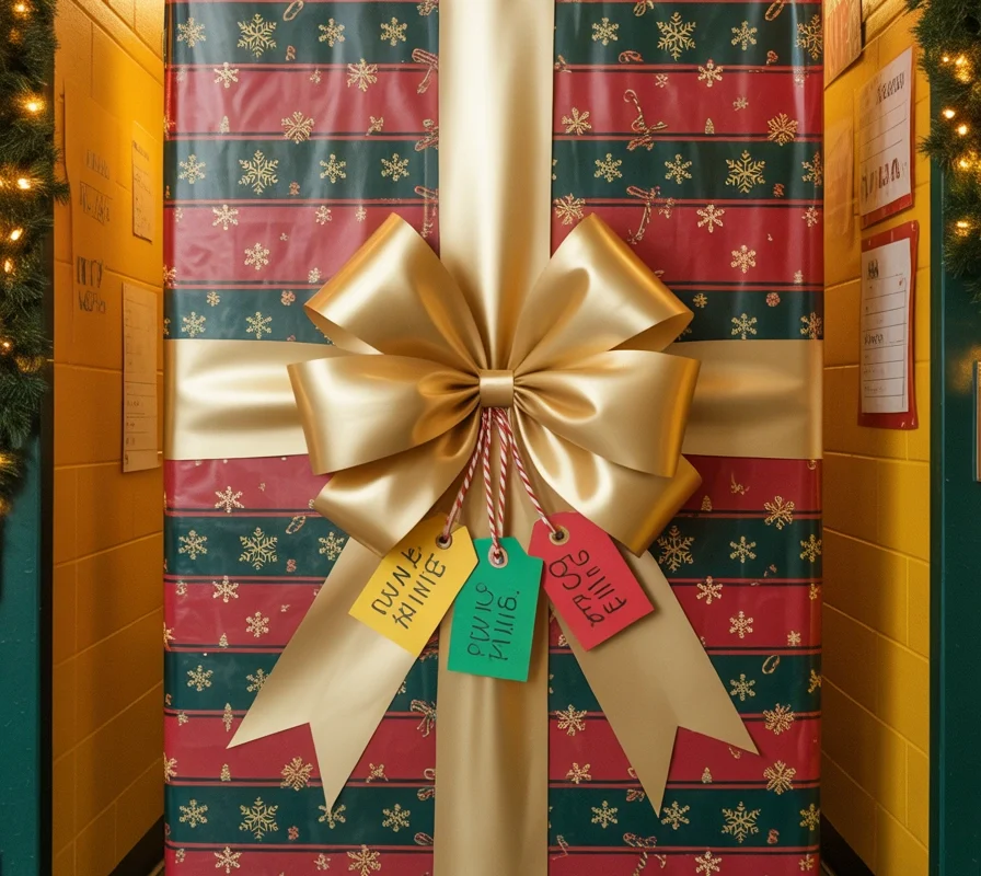 Christmas Present Gift Box Door Decoration