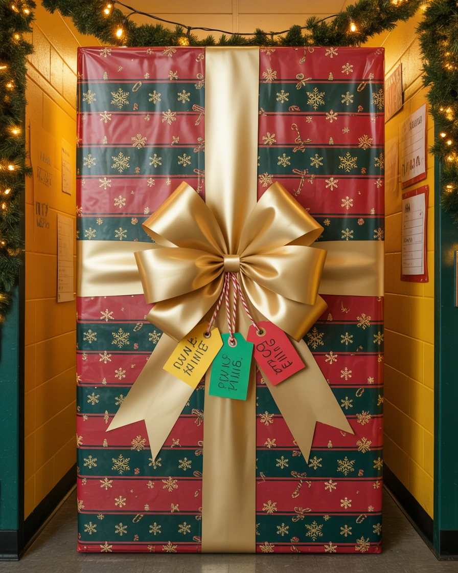 Christmas Present Gift Box Door Decoration