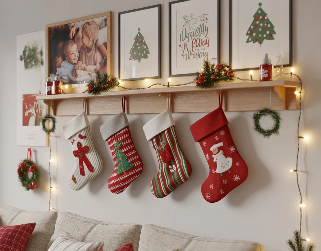 Christmas Socks Wall Hanging Decoration