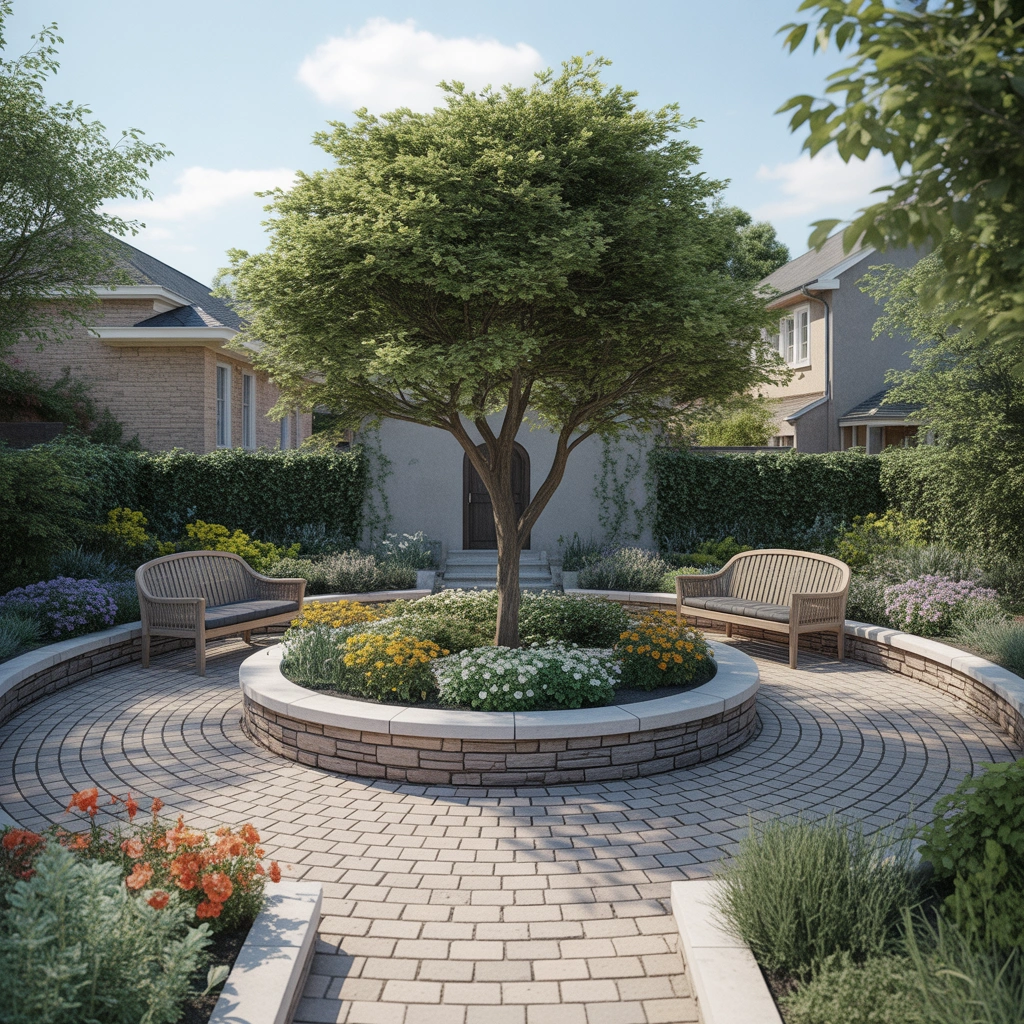 Circular Garden Paving Design for a Unique Focal Point