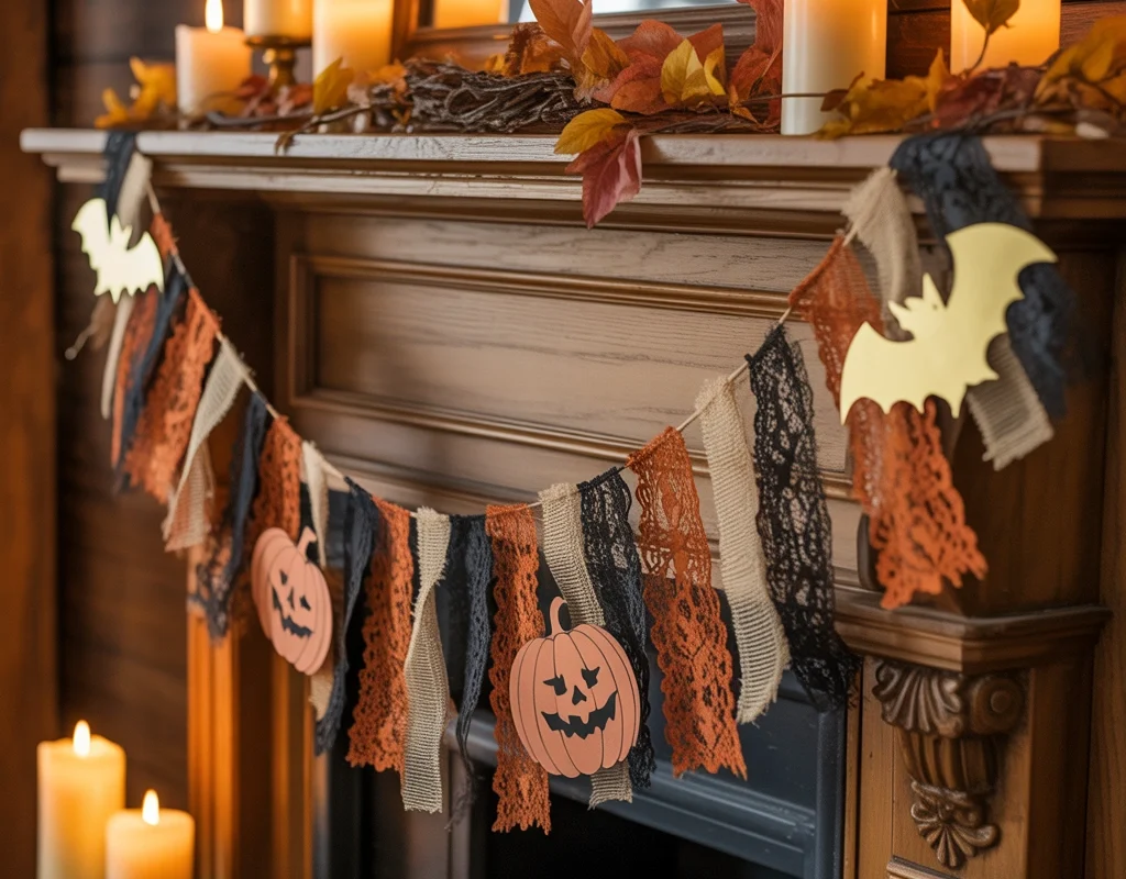 Classic Halloween Garlands Made With Vintage Materials