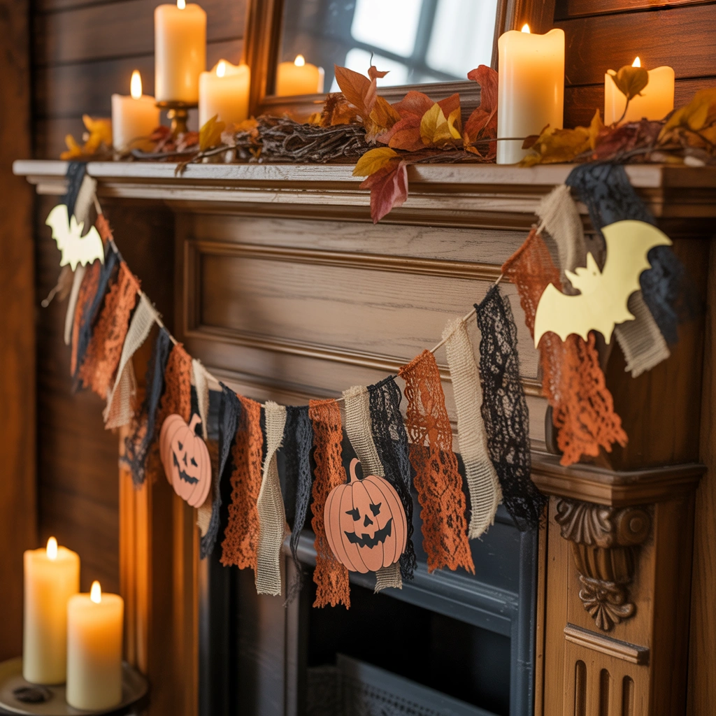 Classic Halloween Garlands Made With Vintage Materials