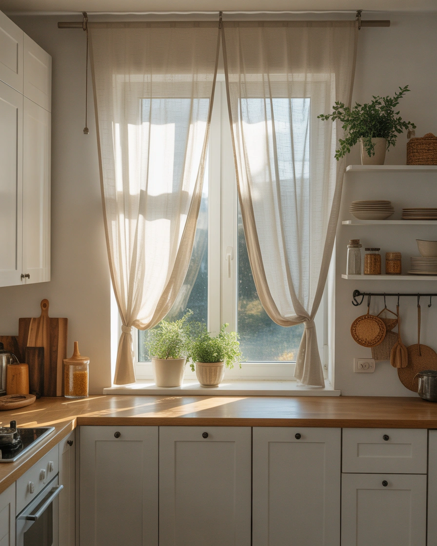 Classic White Kitchen Curtains for a Fresh and Timeless Look