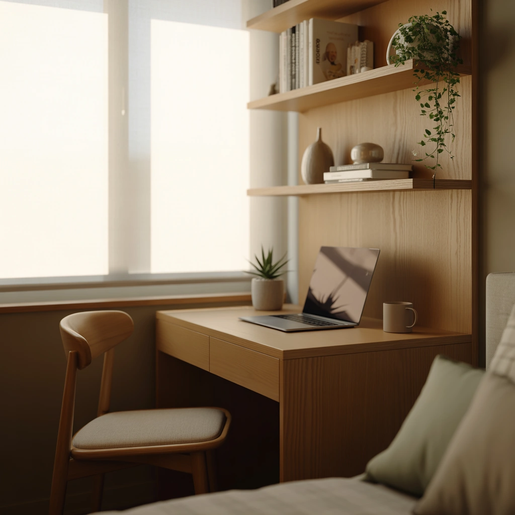 Compact Corner Desk Setup for Bedroom Workspaces
