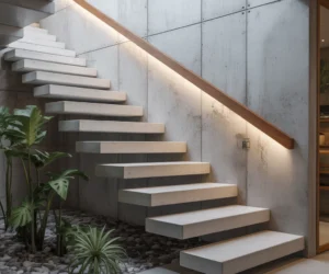 Concrete Wall Stairs Design