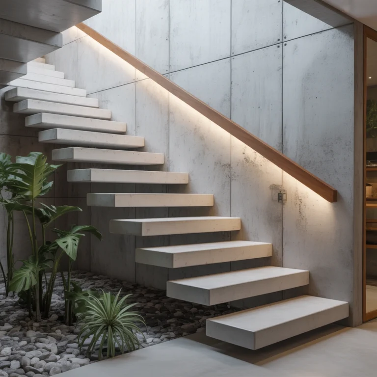 Concrete Wall Stairs Design