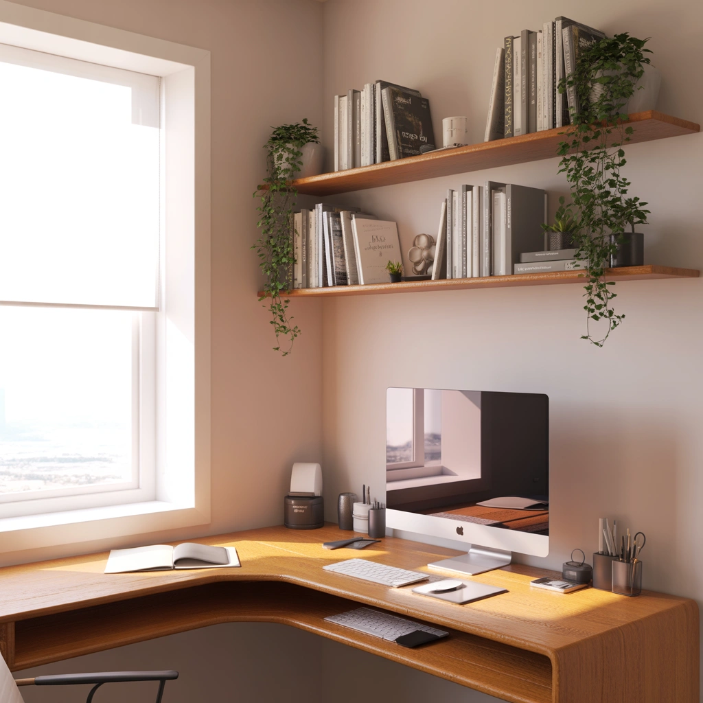 Corner Desk with Vertical Storage for Better Organization