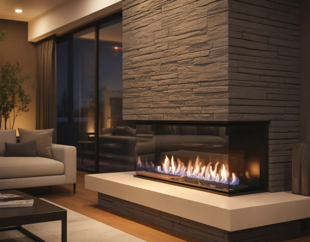 Corner Gas Fireplace