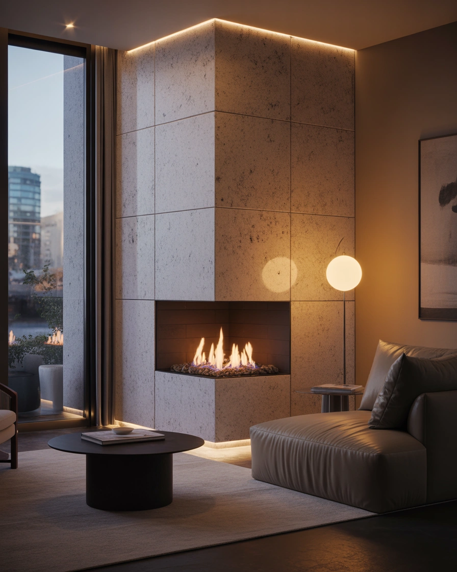 Corner Gas Fireplace for Small and Stylish Spaces