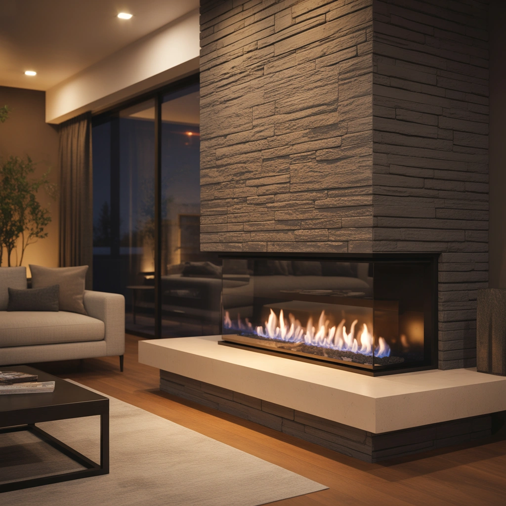 Corner Gas Fireplace