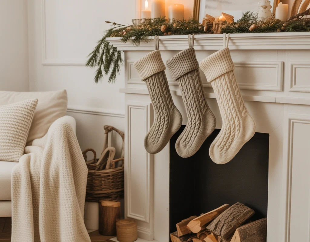 Cozy Scandinavian Christmas Socks Decoration