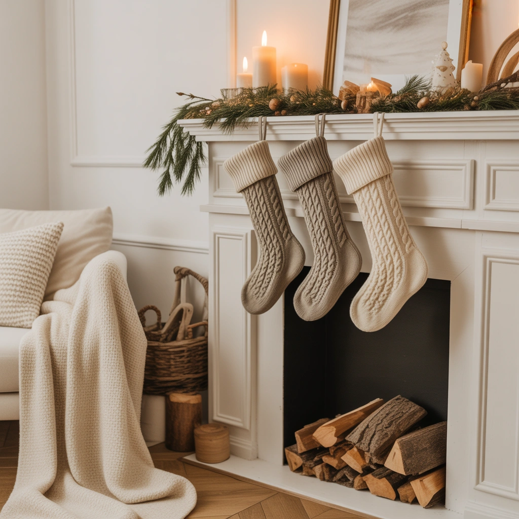 Cozy Scandinavian Christmas Socks Decoration