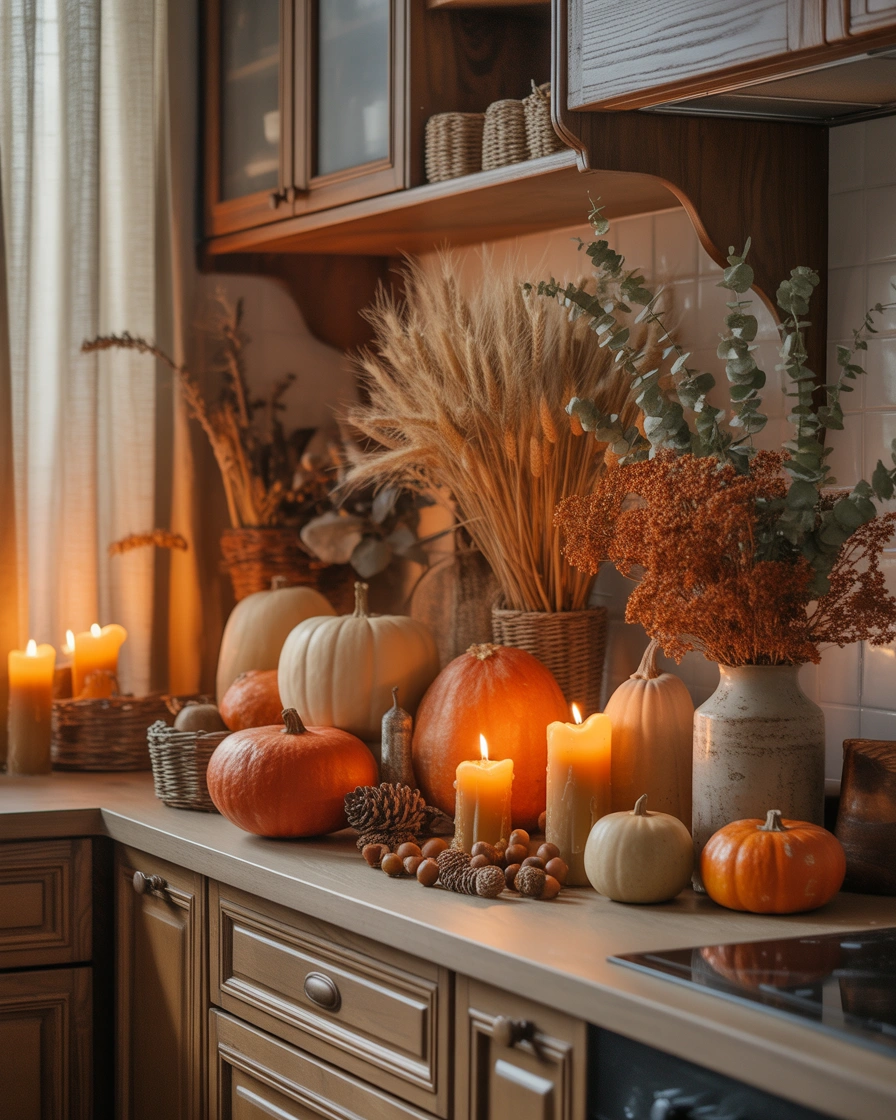 Create A Seasonal Kitchen Cabinet Top Decoration