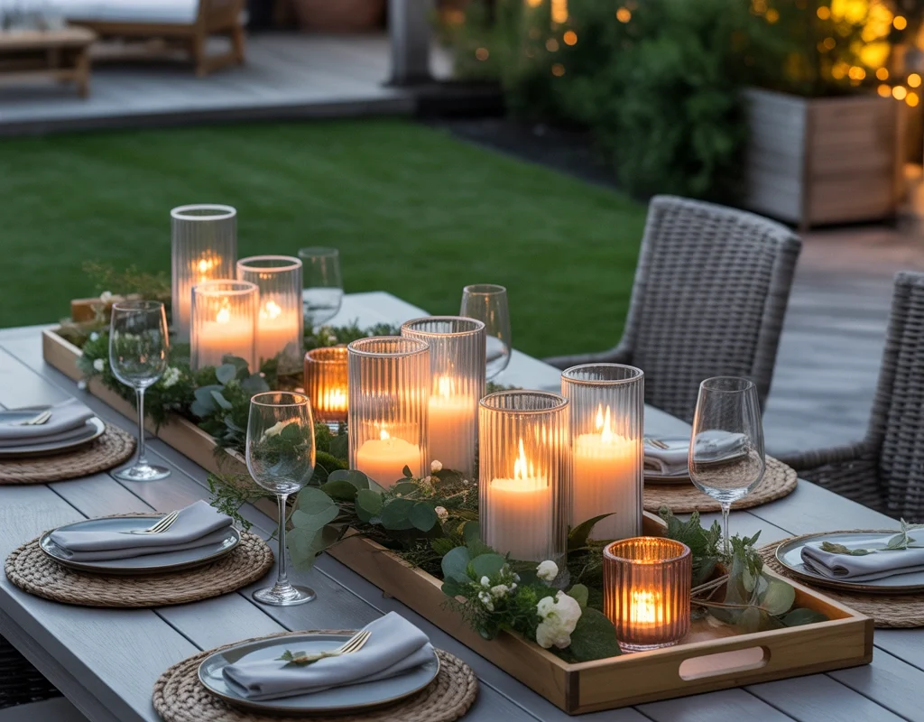 Create a Beautiful Centerpiece Using Candles and Decorative Objects