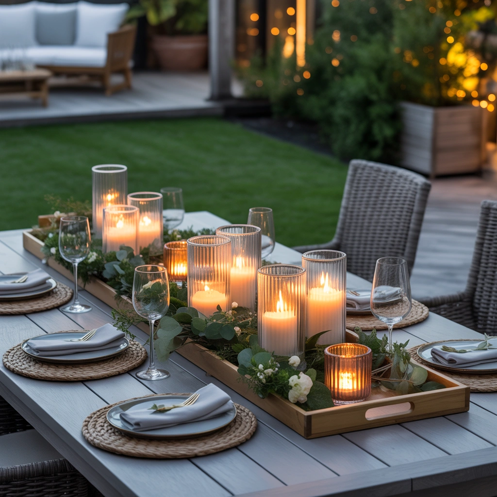 Create a Beautiful Centerpiece Using Candles and Decorative Objects