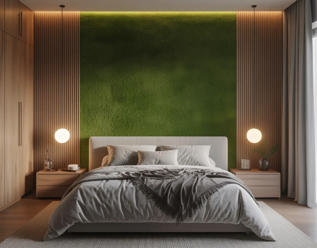 Create a Bedroom Grass Wall for a Relaxing Atmosphere