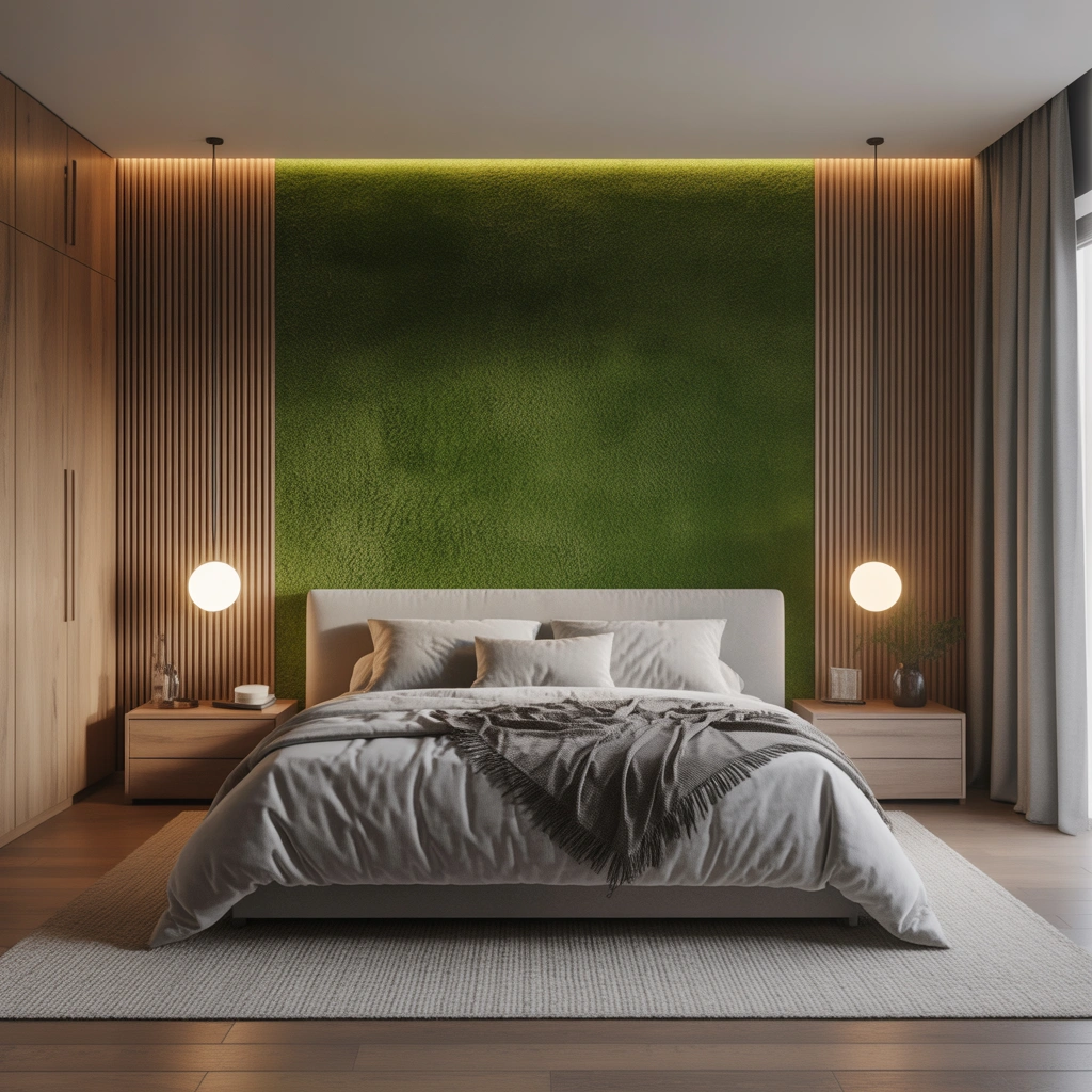 Create a Bedroom Grass Wall for a Relaxing Atmosphere