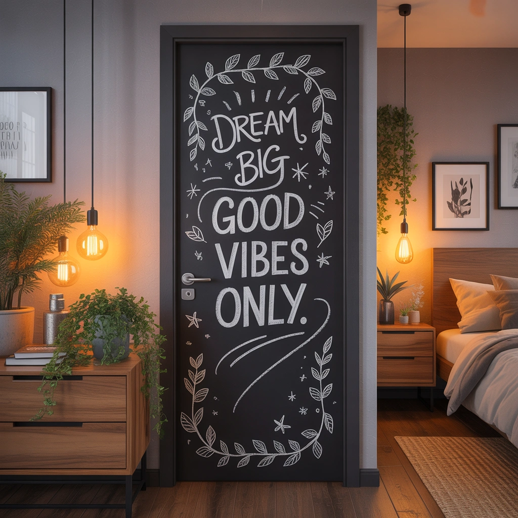 Create a Chalkboard Bedroom Door for a Creative and Interactive Design