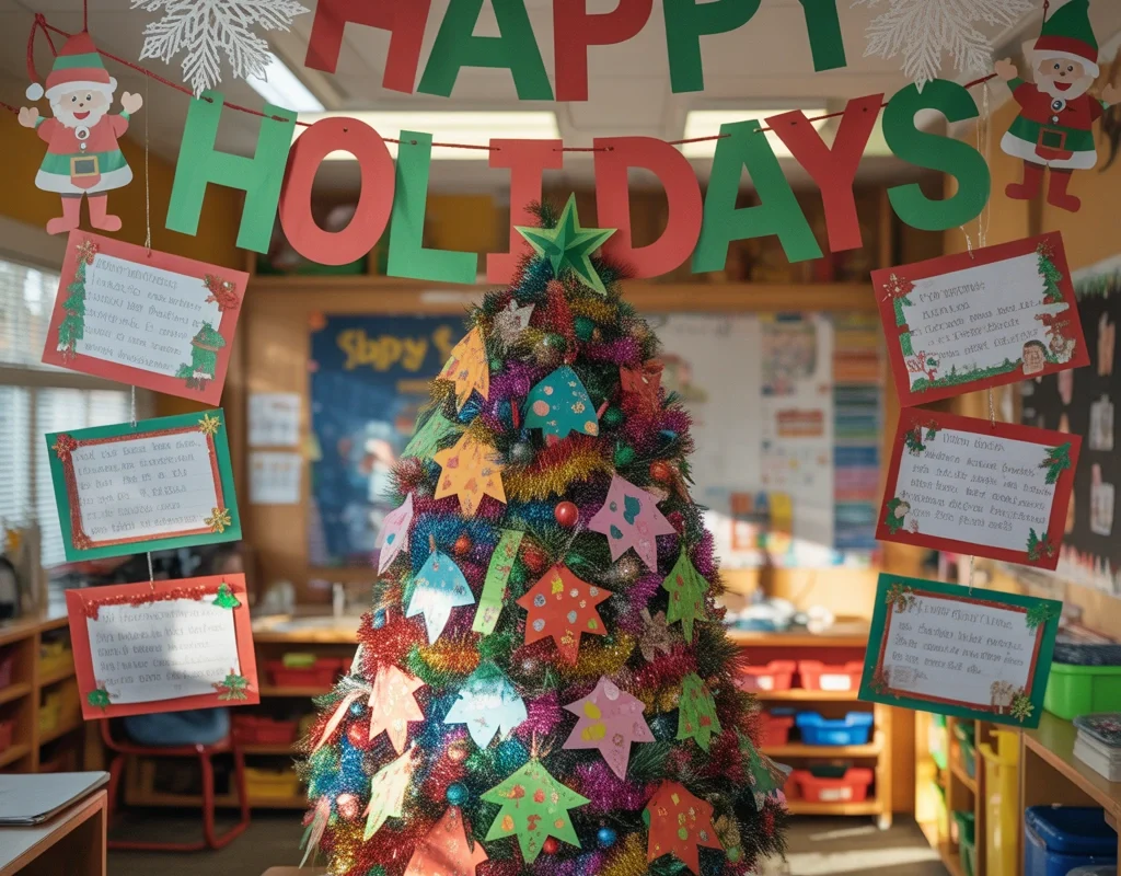 Create a Christmas Classroom Board Decoration for Students and Learning Spaces