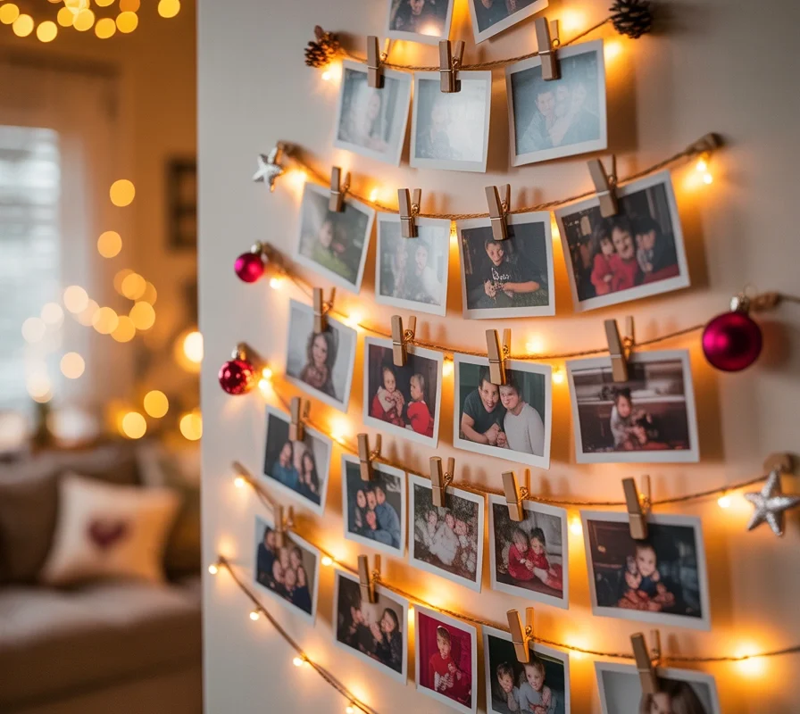 Create a Christmas Photo Memory Wall