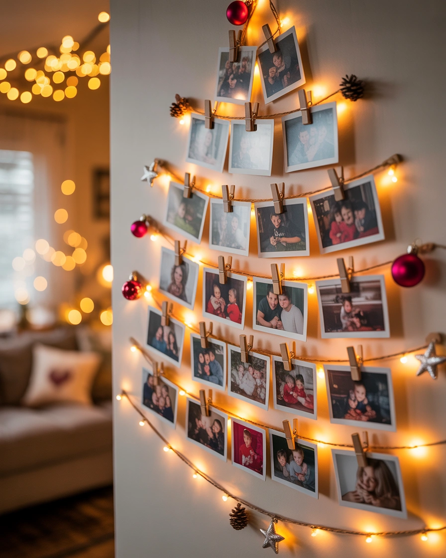 Create a Christmas Photo Memory Wall