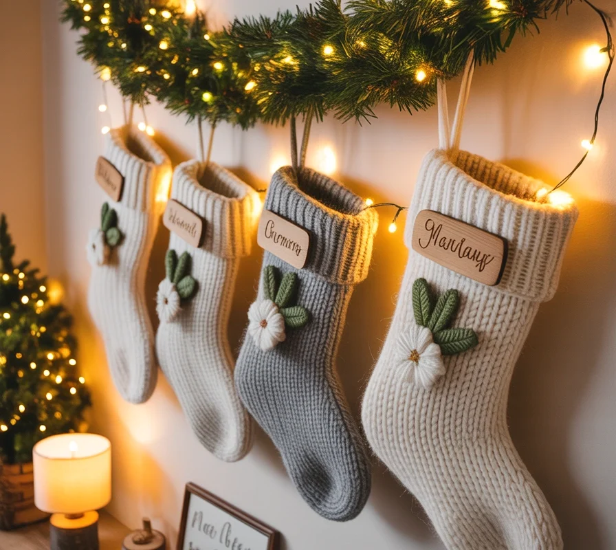 Create a Christmas Stocking Wall Display