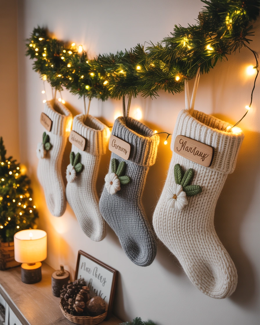 Create a Christmas Stocking Wall Display