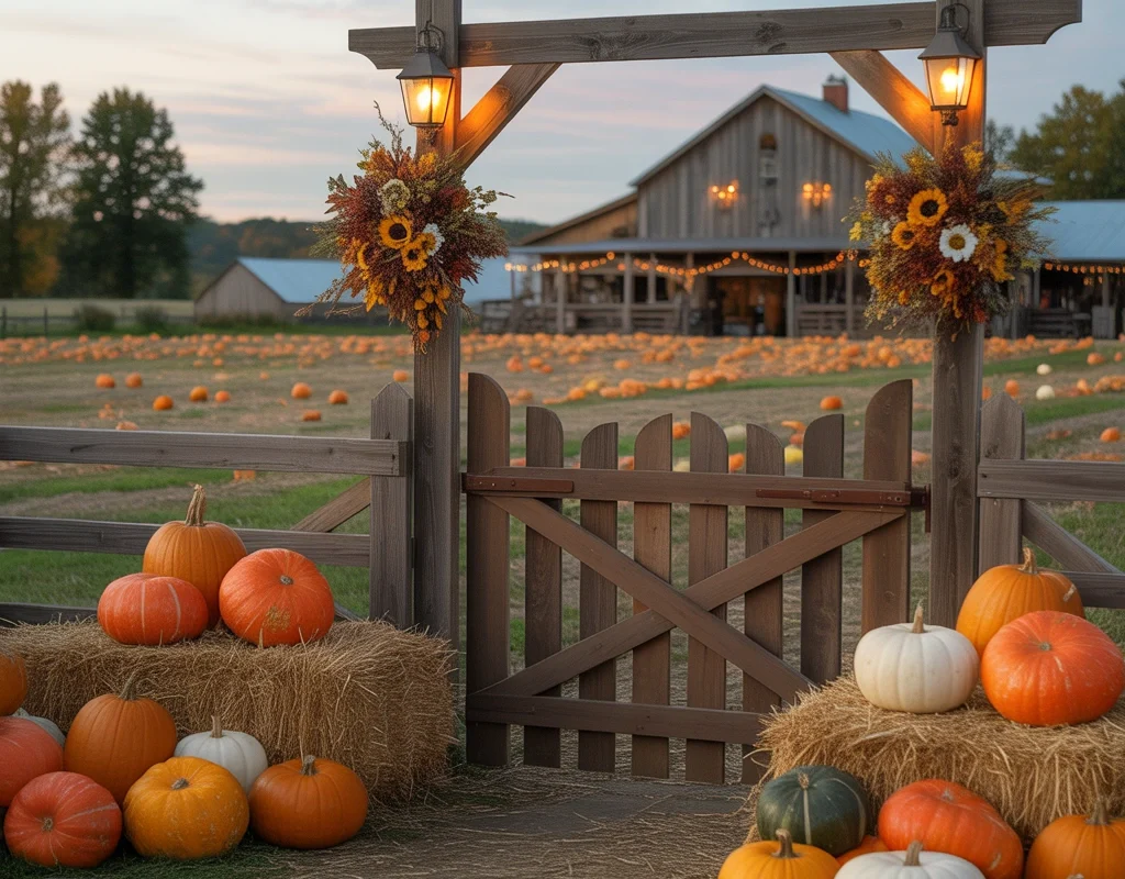 Create a Classic Rustic Pumpkin Patch Entrance