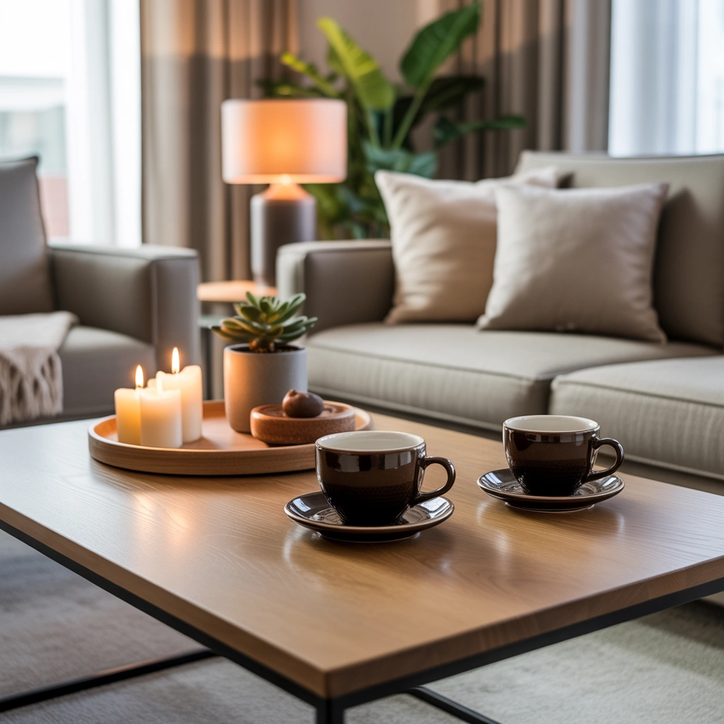 Create a Coffee and Tea Corner on Your Living Room Table