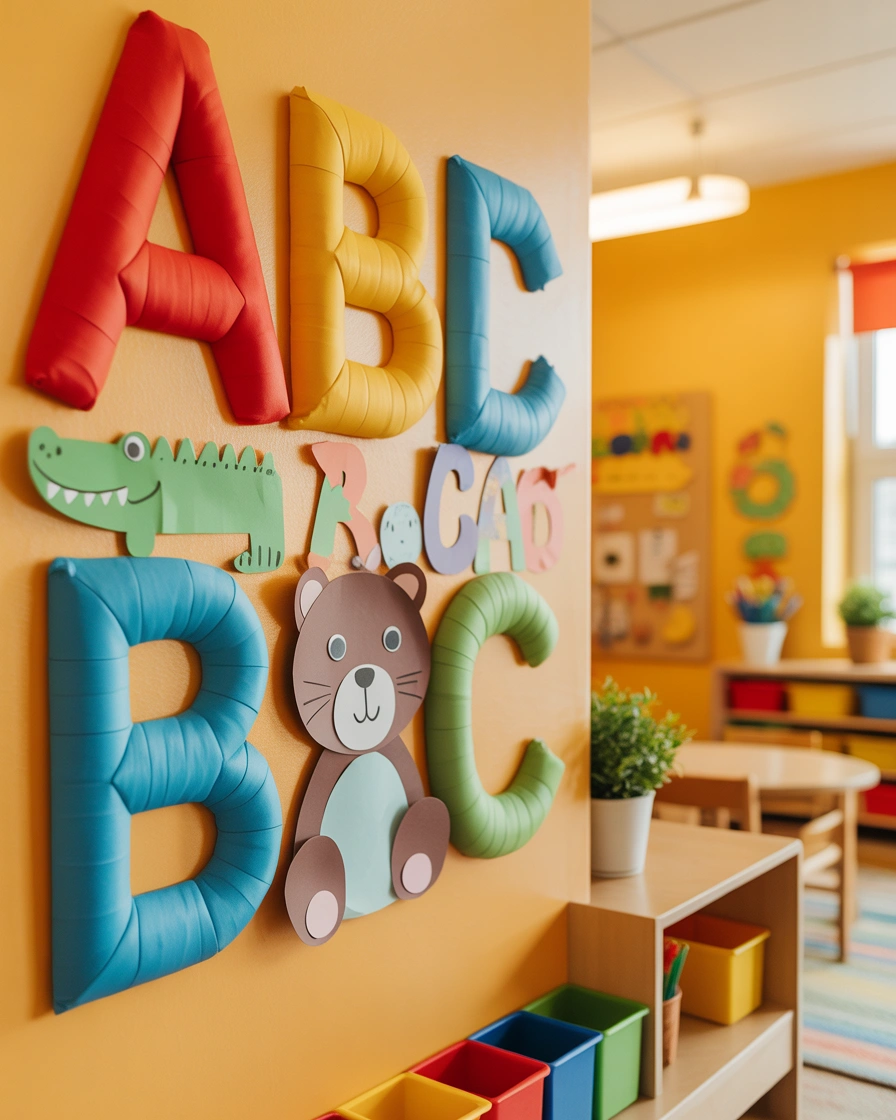 Create a Colorful Alphabet Learning Wall