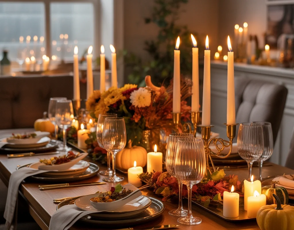 Create a Cozy Candlelit Thanksgiving Table Atmosphere