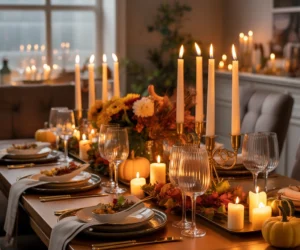 Create a Cozy Candlelit Thanksgiving Table Atmosphere