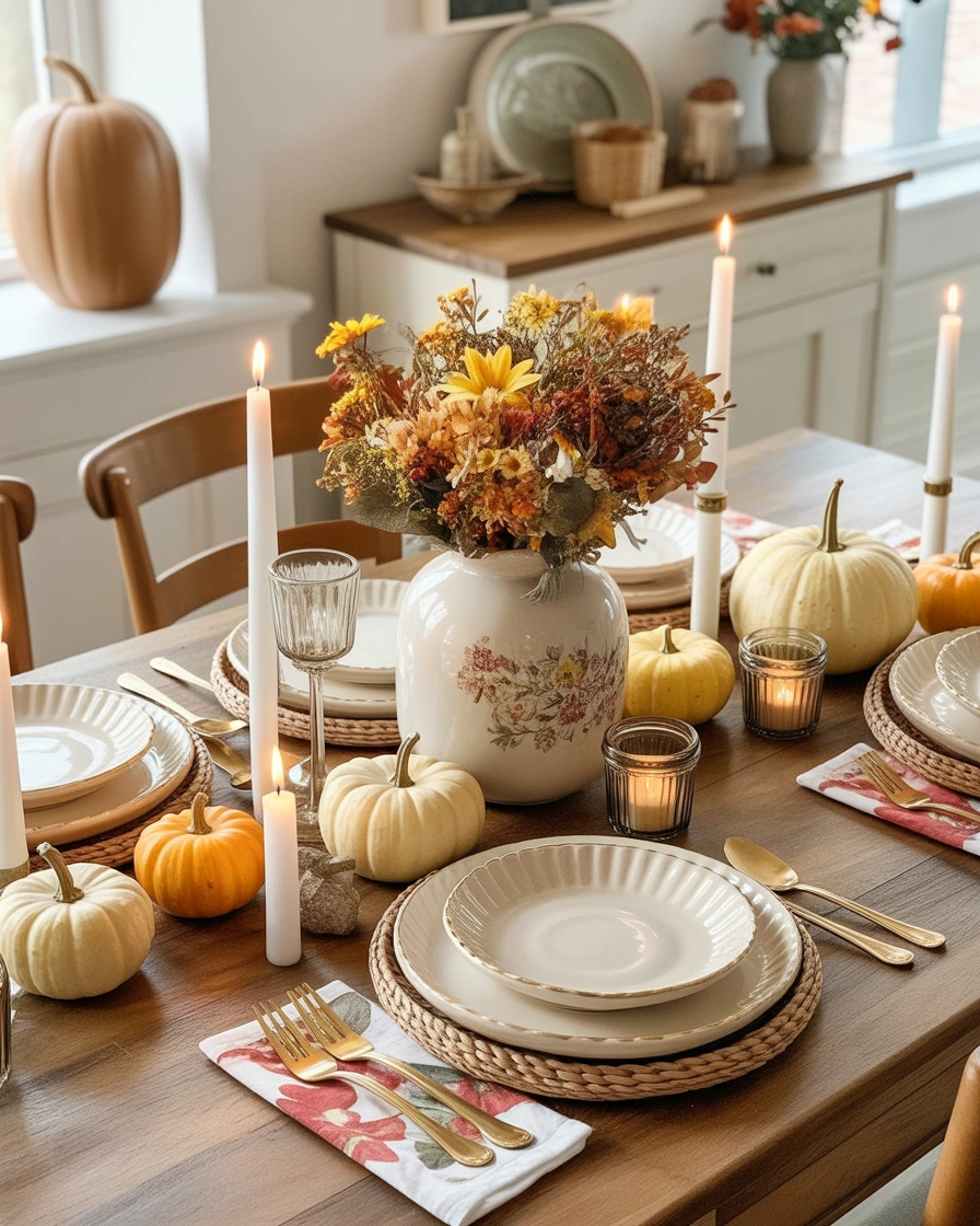 Create a Cozy Cottage Inspired Thanksgiving Dining Table
