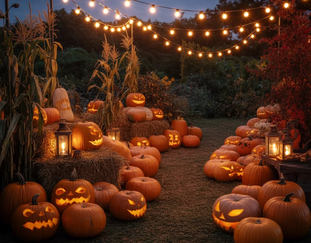 Create a Cozy Evening Pumpkin Display