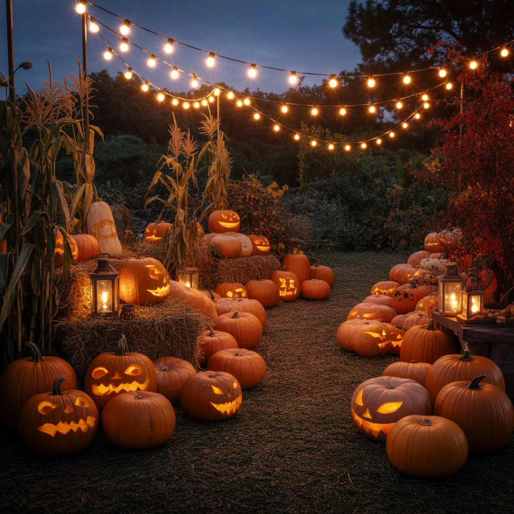 Create a Cozy Evening Pumpkin Display